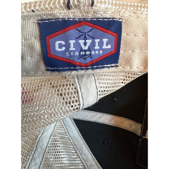 Colorado Flag Trucker Hat Navy Front Beige Mesh Back Adjustable Snapback Civil S - Picture 5 of 6